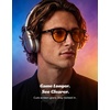 image:imageTIJN Blue Light Blocking Glasses Men Women Vintage Thick Round Rim Frame Eyeglasses30 Upgraded Amber Lens  Jet Black