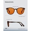 image:imageTIJN Blue Light Blocking Glasses Men Women Vintage Thick Round Rim Frame Eyeglasses32 Upgraded Amber Lens  Matte Tortoise