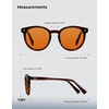 image:imageTIJN Blue Light Blocking Glasses Men Women Vintage Thick Round Rim Frame Eyeglasses33 Upgraded Amber Lens  Coffee Brown