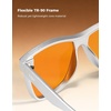 image:imageTIJN Gaming Glasses Blue Light Blocking GlassesAnti Glare Computer Eyeglasses with Enhanced Color ContrastSilver