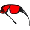 image:imageTIJN Blue Light Blocking Fit Over Glasses Men WomenDual AR CoatingOversized Aviator Frame for Computer Gaming Screen01 Red Max Lens Black