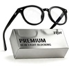 image:imageTIJN Blue Light Blocking Glasses Men Women Vintage Thick Round Rim Frame Eyeglasses18 Upgraded Clear Lens  Jet Black