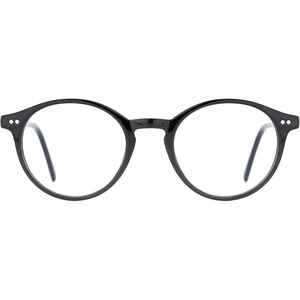 image:imageTIJN Blue Light Blocking Glasses Men Women Vintage Thick Round Rim Frame Eyeglasses03 Jet Black