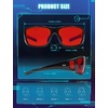 image:imageTIJN Blue Light Glasses for Woman Men Computer Gaming Red Sleep Eyeglasses Orange Bluelight Blocking Amber Lens Screen UseJet Black