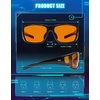 image:imageTIJN Blue Light Glasses for Woman Men Computer Gaming Red Sleep Eyeglasses Orange Bluelight Blocking Amber Lens Screen UseJet Black