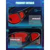 image:imageTIJN Blue Light Glasses for Woman Men Computer Gaming Red Sleep Eyeglasses Orange Bluelight Blocking Amber Lens Screen UseJet Black