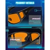 image:imageTIJN Blue Light Glasses for Woman Men Computer Gaming Red Sleep Eyeglasses Orange Bluelight Blocking Amber Lens Screen UseJet Black