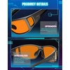 image:imageTIJN Blue Light Glasses for Woman Men Computer Gaming Red Sleep Eyeglasses Orange Bluelight Blocking Amber Lens Screen UseMatte Silvergrey
