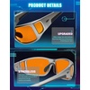 image:imageTIJN Blue Light Glasses for Woman Men Computer Gaming Red Sleep Eyeglasses Orange Bluelight Blocking Amber Lens Screen UseMetallic Silver