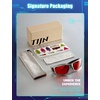 image:imageTIJN Blue Light Glasses for Woman Men Computer Gaming Red Sleep Eyeglasses Orange Bluelight Blocking Amber Lens Screen UseMetallic Silver
