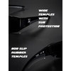 image:imageTIJN Polarized Sports Sunglasses for Women Men Lightweight TR90 Wraparound Frame with UV400 Protection for Outdoor Activities02 Black  Grey  Straps
