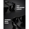 image:imageTIJN Polarized Sports Sunglasses for Women Men Lightweight TR90 Wraparound Frame with UV400 Protection for Outdoor Activities02 Black  Grey  Straps