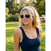 image:imageTIJN Polarized Sports Sunglasses for Women Men Lightweight TR90 Wraparound Frame with UV400 Protection for Outdoor Activities03 White  Grey  Straps