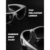 image:imageTIJN Polarized Sports Sunglasses for Women Men Lightweight TR90 Wraparound Frame with UV400 Protection for Outdoor Activities04 Metallic Silver  Grey  Straps