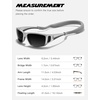 image:imageTIJN Polarized Sports Sunglasses for Women Men Lightweight TR90 Wraparound Frame with UV400 Protection for Outdoor Activities04 Metallic Silver  Grey  Straps