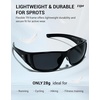 image:imageTIJN Polarized Sports Sunglasses for Women Men Lightweight TR90 Wraparound Frame with UV400 Protection for Outdoor Activities05 Jet Black  Grey  Upgraded