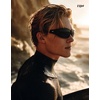 image:imageTIJN Polarized Sports Sunglasses for Women Men Lightweight TR90 Wraparound Frame with UV400 Protection for Outdoor Activities05 Jet Black  Grey  Upgraded