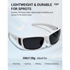 image:imageTIJN Polarized Sports Sunglasses for Women Men Lightweight TR90 Wraparound Frame with UV400 Protection for Outdoor Activities06 White  Grey  Upgraded