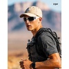 image:imageTIJN Polarized Sports Sunglasses for Women Men Lightweight TR90 Wraparound Frame with UV400 Protection for Outdoor Activities06 White  Grey  Upgraded
