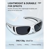 image:imageTIJN Polarized Sports Sunglasses for Women Men Lightweight TR90 Wraparound Frame with UV400 Protection for Outdoor Activities07 Metallic Silver  Grey  Upgraded