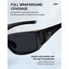 image:imageTIJN Polarized Sports Sunglasses for Women Men Lightweight TR90 Wraparound Frame with UV400 Protection for Outdoor Activities08 Matte Silver Grey  Grey  Upgraded