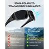 image:imageTIJN Polarized Sports Sunglasses for Women Men Lightweight TR90 Wraparound Frame with UV400 Protection for Outdoor Activities08 Matte Silver Grey  Grey  Upgraded