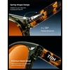 image:imageTIJN Premium Blue Light Blocking Glasses for Women Men Computer Gaming Use  Square TR90 Frame Nerd Eyeglasses Anti Blue Ray with Red Orange Clear Lens for Computer Phone TV and Evening Screen UseOlive Tortoise