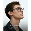 image:imageTIJN Premium Blue Light Blocking Glasses for Women Men Computer Gaming Use  Square TR90 Frame Nerd Eyeglasses Anti Blue Ray with Red Orange Clear Lens for Computer Phone TV and Evening Screen UseClear Smoke