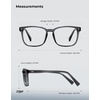image:imageTIJN Premium Blue Light Blocking Glasses for Women Men Computer Gaming Use  Square TR90 Frame Nerd Eyeglasses Anti Blue Ray with Red Orange Clear Lens for Computer Phone TV and Evening Screen UseClear Smoke