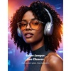 image:imageTIJN Premium Blue Light Blocking Glasses for Women Men Computer Gaming Use  Square TR90 Frame Nerd Eyeglasses Anti Blue Ray with Red Orange Clear Lens for Computer Phone TV and Evening Screen UseClear Smoke