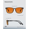 image:imageTIJN Premium Blue Light Blocking Glasses for Women Men Computer Gaming Use  Square TR90 Frame Nerd Eyeglasses Anti Blue Ray with Red Orange Clear Lens for Computer Phone TV and Evening Screen UseClear Smoke