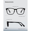 image:imageTIJN Premium Blue Light Blocking Glasses for Women Men Computer Gaming Use  Square TR90 Frame Nerd Eyeglasses Anti Blue Ray with Red Orange Clear Lens for Computer Phone TV and Evening Screen UseBlack