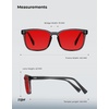 image:imageTIJN Premium Blue Light Blocking Glasses for Women Men Computer Gaming Use  Square TR90 Frame Nerd Eyeglasses Anti Blue Ray with Red Orange Clear Lens for Computer Phone TV and Evening Screen UseClear Smoke