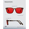 image:imageTIJN Premium Blue Light Blocking Glasses for Women Men Computer Gaming Use  Square TR90 Frame Nerd Eyeglasses Anti Blue Ray with Red Orange Clear Lens for Computer Phone TV and Evening Screen UseMatte Leopard
