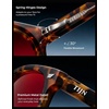 image:imageTIJN Premium Blue Light Blocking Glasses for Women Men Computer Gaming Use  Square TR90 Frame Nerd Eyeglasses Anti Blue Ray with Red Orange Clear Lens for Computer Phone TV and Evening Screen UseMatte Leopard