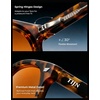image:imageTIJN Premium Blue Light Blocking Glasses for Women Men Computer Gaming Use  Square TR90 Frame Nerd Eyeglasses Anti Blue Ray with Red Orange Clear Lens for Computer Phone TV and Evening Screen UseMatte Leopard