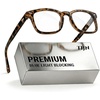 image:imageTIJN Premium Blue Light Blocking Glasses for Women Men Computer Gaming Use  Square TR90 Frame Nerd Eyeglasses Anti Blue Ray with Red Orange Clear Lens for Computer Phone TV and Evening Screen UseMatte Leopard