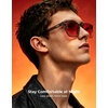 image:imageTIJN Premium Blue Light Blocking Glasses for Women Men Computer Gaming Use  Square TR90 Frame Nerd Eyeglasses Anti Blue Ray with Red Orange Clear Lens for Computer Phone TV and Evening Screen UseClear Smoke