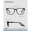 image:imageTIJN Premium Blue Light Blocking Glasses for Women Men Computer Gaming Use  Square TR90 Frame Nerd Eyeglasses Anti Blue Ray with Red Orange Clear Lens for Computer Phone TV and Evening Screen UseHoney Brown