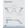 image:imageTIJN Premium Blue Light Blocking Glasses for Women Men Computer Gaming Use  Square TR90 Frame Nerd Eyeglasses Anti Blue Ray with Red Orange Clear Lens for Computer Phone TV and Evening Screen UseCrystal Clear