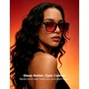 image:imageTIJN Premium Blue Light Blocking Glasses for Women Men Computer Gaming Use  Square TR90 Frame Nerd Eyeglasses Anti Blue Ray with Red Orange Clear Lens for Computer Phone TV and Evening Screen UseBlack