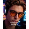 image:imageTIJN Premium Blue Light Blocking Glasses for Women Men Computer Gaming Use  Square TR90 Frame Nerd Eyeglasses Anti Blue Ray with Red Orange Clear Lens for Computer Phone TV and Evening Screen UseOlive Tortoise