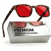 image:imageTIJN Premium Blue Light Blocking Glasses for Women Men Computer Gaming Use  Square TR90 Frame Nerd Eyeglasses Anti Blue Ray with Red Orange Clear Lens for Computer Phone TV and Evening Screen UseMatte Leopard