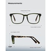 image:imageTIJN Premium Blue Light Blocking Glasses for Women Men Computer Gaming Use  Square TR90 Frame Nerd Eyeglasses Anti Blue Ray with Red Orange Clear Lens for Computer Phone TV and Evening Screen UseOlive Tortoise