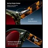 image:imageTIJN Premium Blue Light Blocking Glasses for Women Men Computer Gaming Use  Square TR90 Frame Nerd Eyeglasses Anti Blue Ray with Red Orange Clear Lens for Computer Phone TV and Evening Screen UseOlive Tortoise