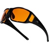 image:imageTIJN Blue Light Glasses for Woman Men Computer Gaming Red Sleep Eyeglasses Orange Bluelight Blocking Amber Lens Screen UseJet Black