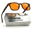 image:imageTIJN Premium Blue Light Blocking Glasses for Women Men Computer Gaming Use  Square TR90 Frame Nerd Eyeglasses Anti Blue Ray with Red Orange Clear Lens for Computer Phone TV and Evening Screen UseMatte Leopard