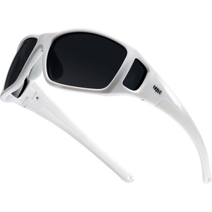image:imageTIJN Polarized Sports Sunglasses for Women Men Lightweight TR90 Wraparound Frame with UV400 Protection for Outdoor Activities06 White  Grey  Upgraded