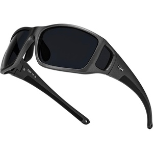 image:imageTIJN Polarized Sports Sunglasses for Women Men Lightweight TR90 Wraparound Frame with UV400 Protection for Outdoor Activities08 Matte Silver Grey  Grey  Upgraded