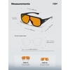 image:imageTIJN Blue Light Blocking Fit Over Glasses for Men Women Dual AR Coating Oversized Aviator Frame for Computer Gaming ScreenBlack